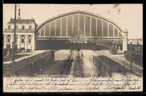 AK Bordeaux, Gare du Midi, Bahnhof