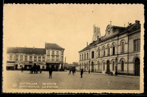 AK Saint-Nicolas, La Station, Bahnhof