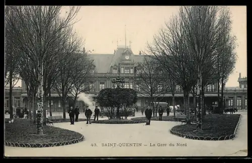 AK Saint-Quentin, La Gare du Nord