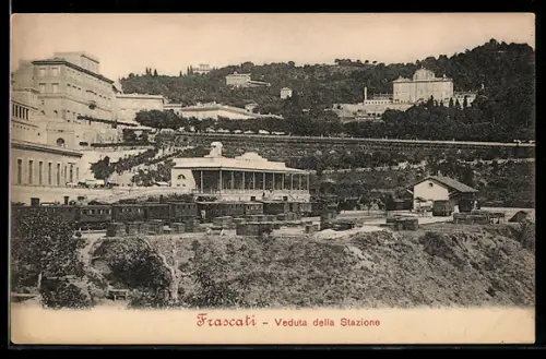 AK Frascati, Veduta della Stazione, Bahnhof