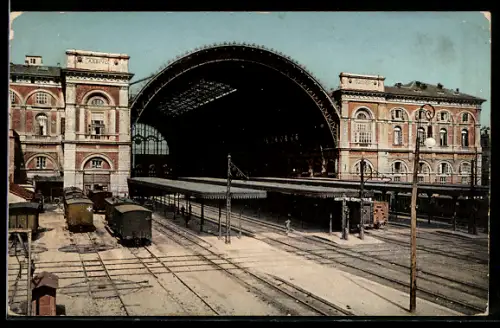 AK Torino, Interno della stazione Porta Nuova, Bahnhof
