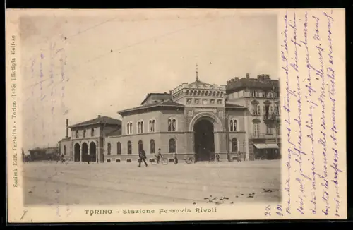 AK Torino, Stazione Ferrovia Rivoli, Bahnhof