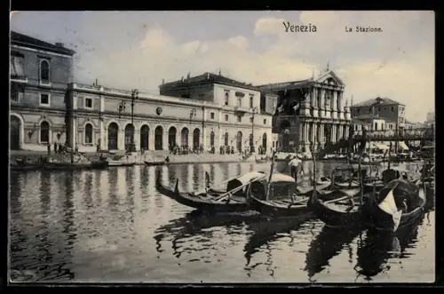 AK Venezia, La Stazione, Bahnhof