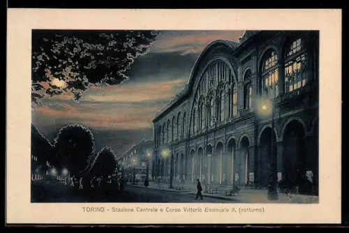 AK Torino, Stazione Centrale e Corso Vittorio Emanuele II