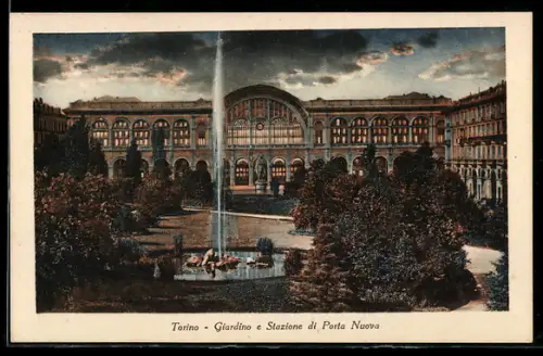 AK Torino, Giardino e Stazione di Porta Nuova