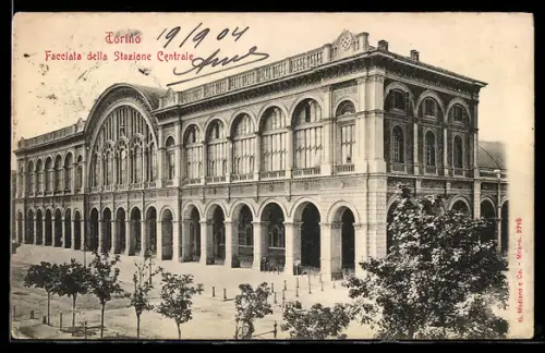 AK Torino, Facciata della Stazione Centrale