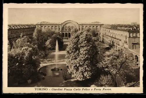 AK Torino, Giardini Piazza Carlo Felice e Porta Nuova