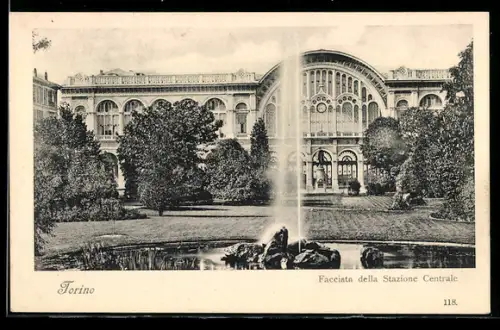 AK Torino, Facciata della Stazione Centrale