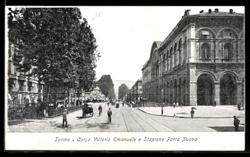 AK Torino, Corso Vittorio Emanuele e Stazione Porta Nuova