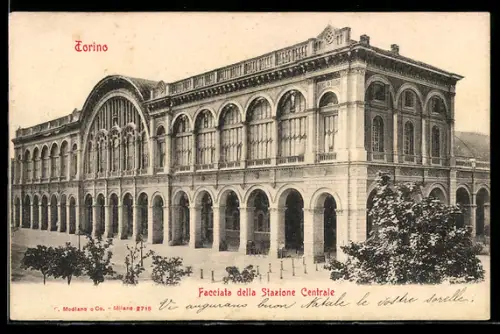 AK Torino, Facciata della Stazione Centrale