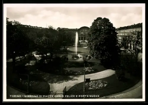 AK Torino, Giardino di Piazza Carlo Felice e Porta Nuova