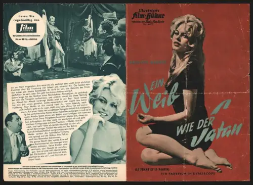 Filmprogramm IFB Nr. 4675, Ein Weib wie der Satan, Brigitte Bardot, Antonio Vilar, Regie: Julien Duvivier