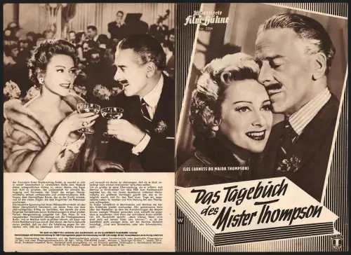 Filmprogramm IFB Nr. 3204, Das Tagebuch des Mister Thompson, Jack Buchanan, Martine Carol, Regie: Preston Sturges