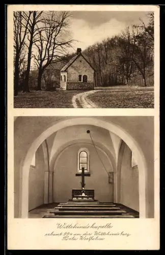 AK Porta Westfalica, Innenansicht der Wittekindskapelle