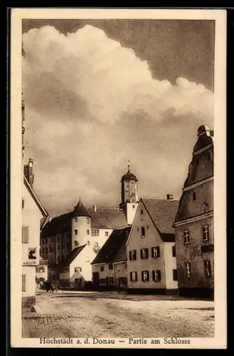 AK Höchstädt a. d. Donau, Ortspartie am Schloss