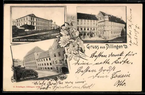 AK Dillingen a. D., Priesterseminar, Neues Bischöfliches Knabenseminar und Königliches Gymnasium