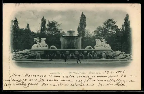 AK München, Wittelsbacher Brunnen