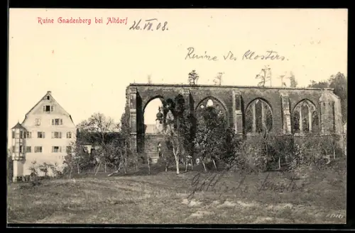 AK Gnadenberg bei Altdorf, Ruine des Klosters Gnadenberg