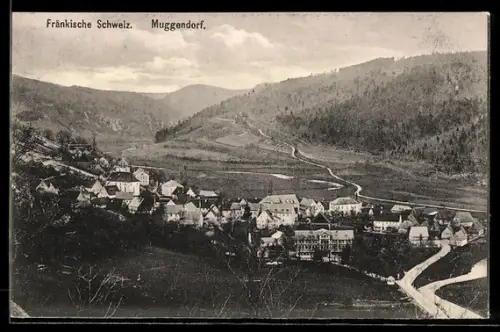 AK Muggendorf /Fränkische Schweiz, Teilansicht mit Kirche