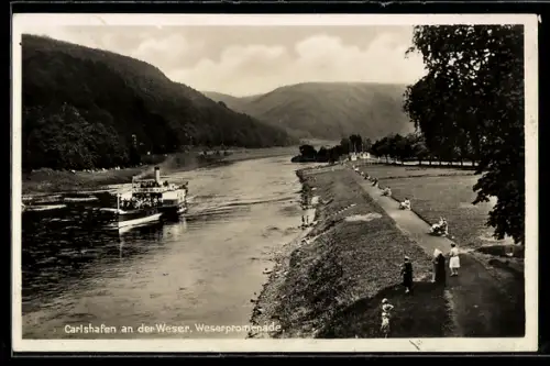 AK Carlshafen an der Weser, Weserpromenade