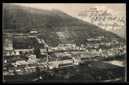 AK Urach, Teilansicht vom Schlossberg aus