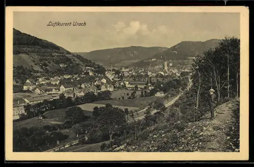 AK Urach, Teilansicht mit Ausflügler