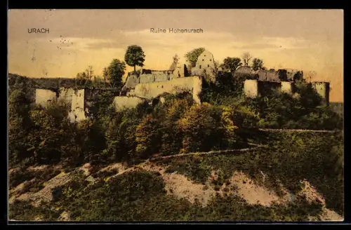 AK Bad Urach, Ruine Hohenurach
