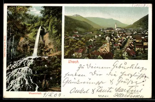 AK Urach, Gesamtansicht, Wasserfall