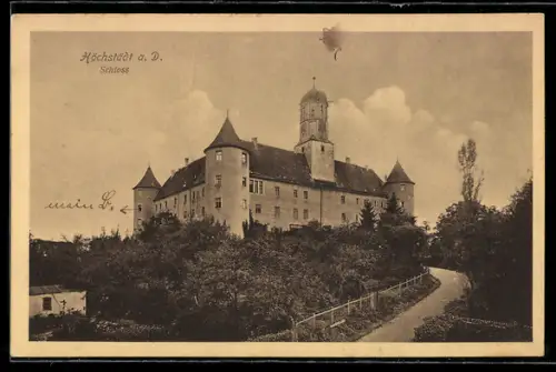 AK Höchstädt a. D., Blick zum Schloss