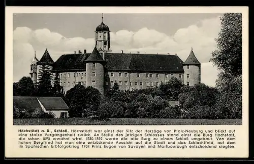 AK Höchstädt a. D., Schloss