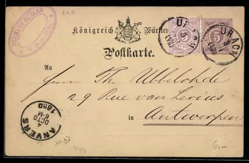 AK Urach, Korrespondenzkarte Hermann Pichler