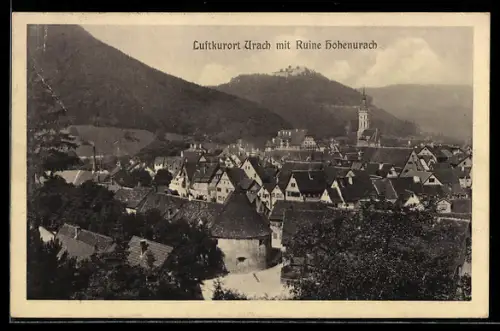 AK Urach, Ort mit Ruine Hohenurach