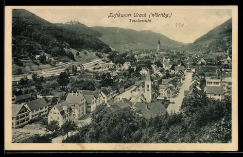 AK Bad Urach, Gesamtansicht vom Hügel aus