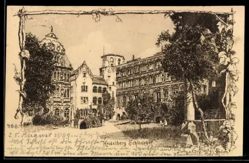 AK Heidelberg, Schlossansicht