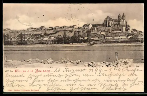 AK Breisach, Stadtansicht mit Münster