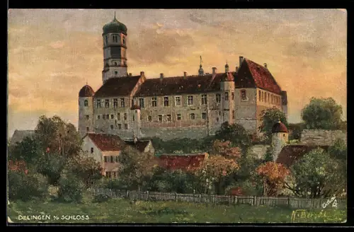 Künstler-AK Dillingen a. Donau, Schloss