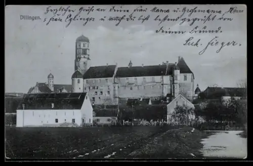 AK Dillingen, Schloss mit umgebenden Gebäuden