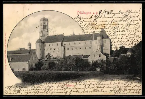 AK Dillingen a. D., Schloss, Panorama, Rahmen