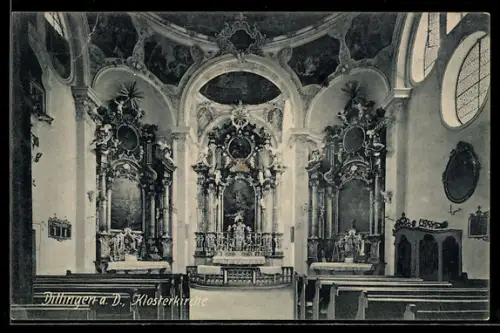 AK Dillingen a. D., Klosterkirche, Innenansicht