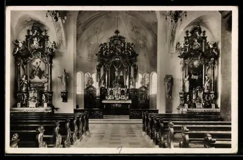 AK Dillingen a. d. Donau, Klerikalseminar, Hauskapelle, Innenansicht