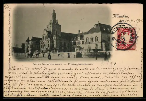 AK München, Neues Nationalmuseum, Prinzregentenstrasse