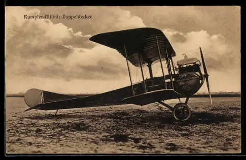 Foto-AK Sanke: Rumpler-Militär-Doppeldecker Flugzeug