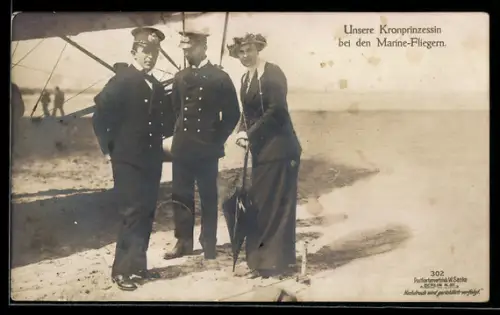 AK Sanke Nr.302, Prinzessin Cecilie mit Marine-Fliegern