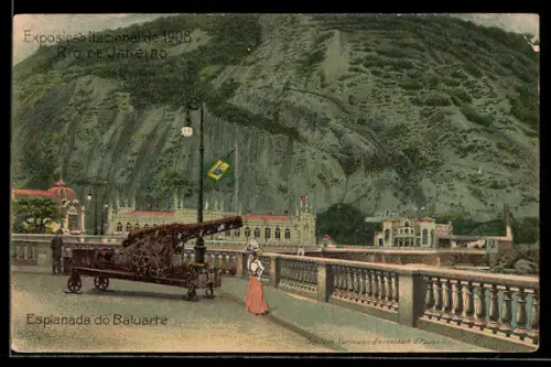 Lithographie Rio de Janeiro, Exposicao Nacional de 1908, Esplanada do Baluarte