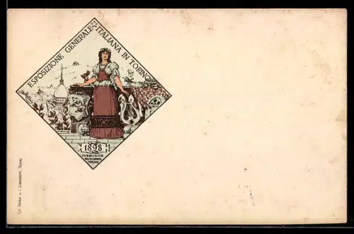 AK Torino, Esposizione Generale Italiana 1898