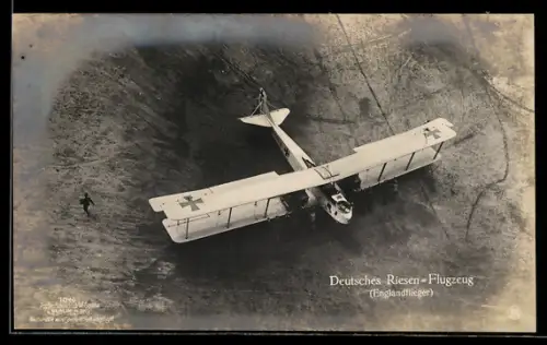 Foto-AK Sanke: Deutsches Riesenflugzeug, Englandflieger