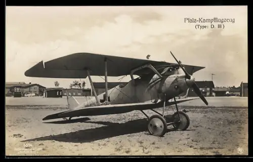 Foto-AK Sanke Nr. 1074: Pfalz-Kampfflugzeug Typ D-III