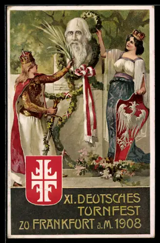 AK Frankfurt a/M, XI. Deutsches Turnfest 1908