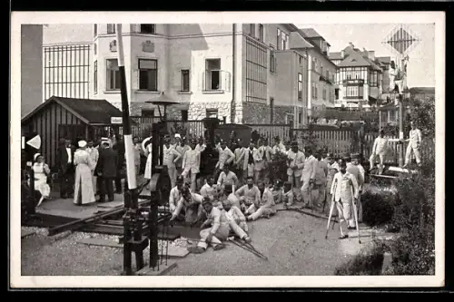 AK Wien, Genesungsheim für kriegsverletzte Eisenbahner, Hohenwartplatz 5 /6, Unterricht in der Stationsanlage