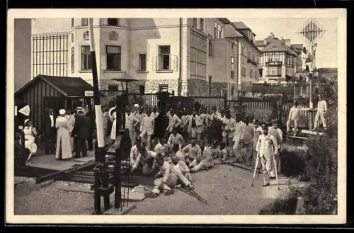 AK Wien, Genesungsheim für kriegsverletzte Eisenbahner, Hohenwartplatz 5 /6, Unterricht in der Stationsanlage